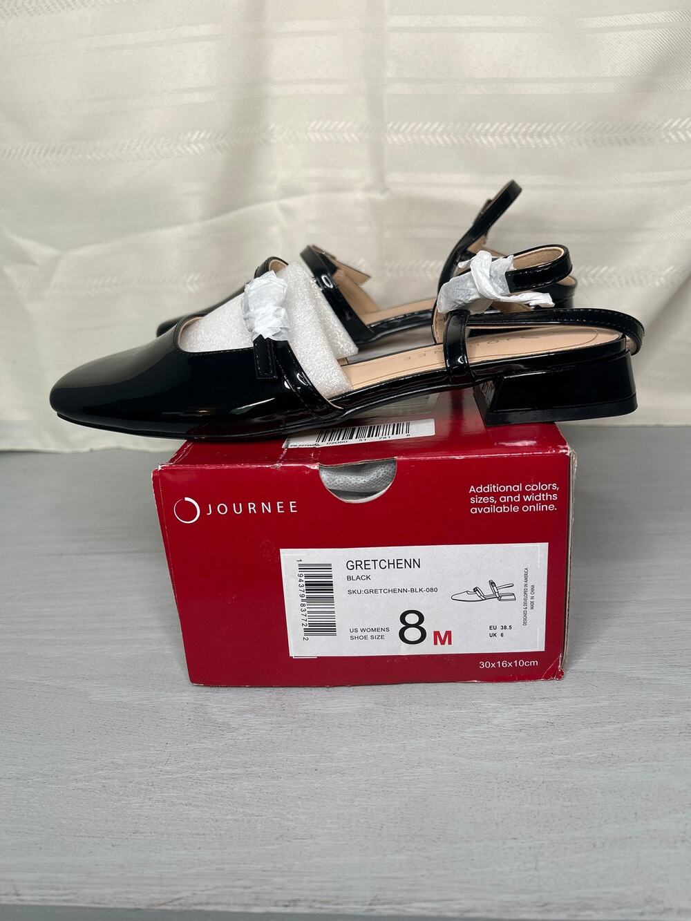 Journee Collection Gretchenn Mary Jane Flats Black Womens Size 8M